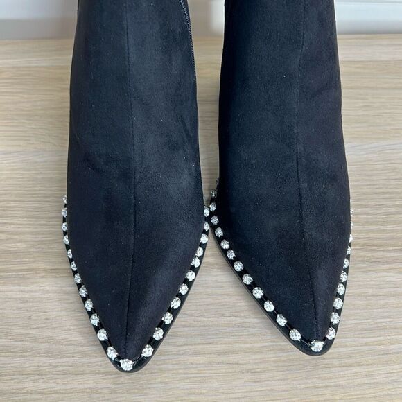 Steve Madden NEW Womens Black Suede Edita Zipper Ankle Booties New Size 9.5 - Picture 3 of 9